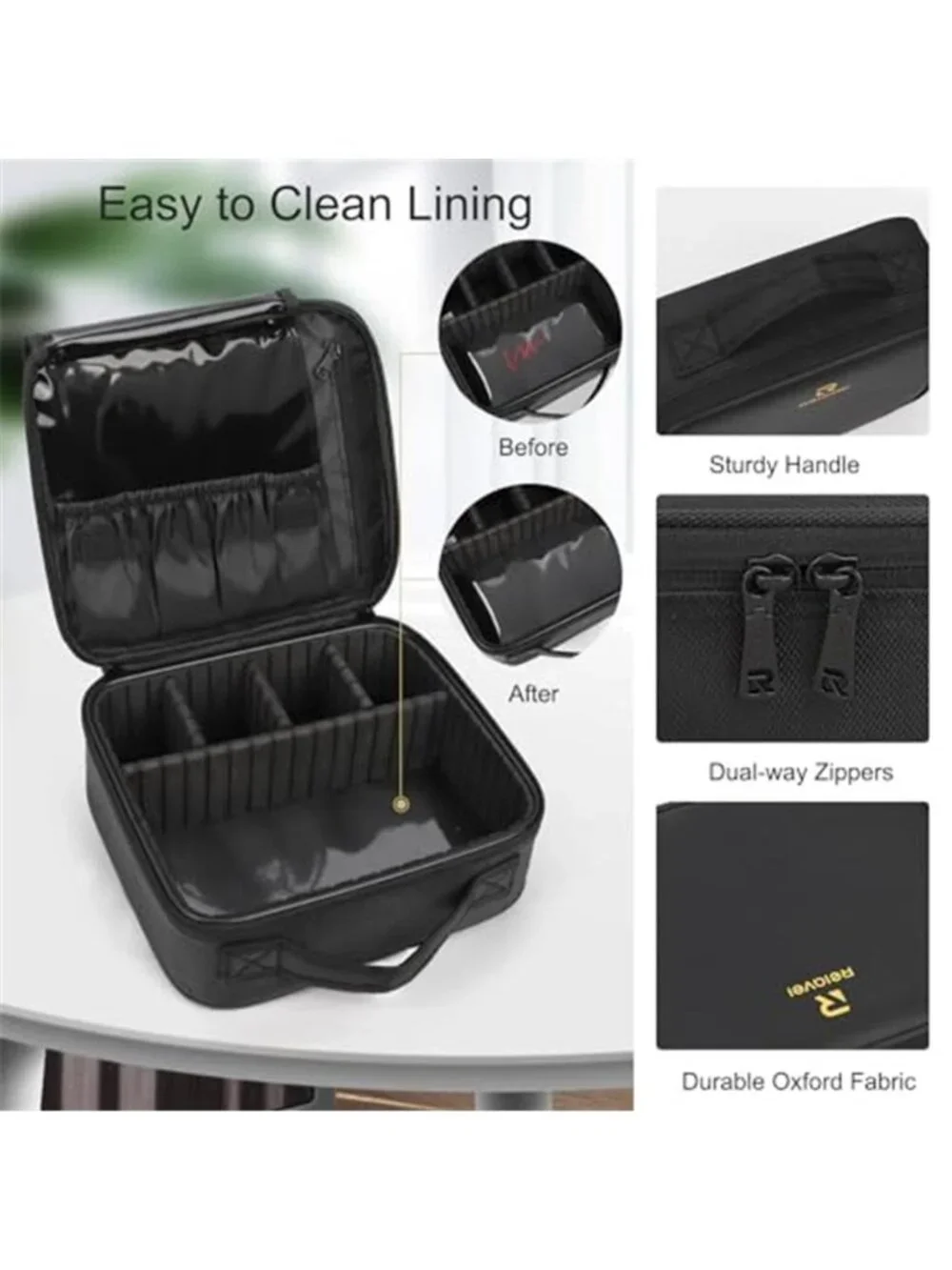 Travel Makeup Train Case Makeup Cosmetic Case Organizer Portable Artist Storage